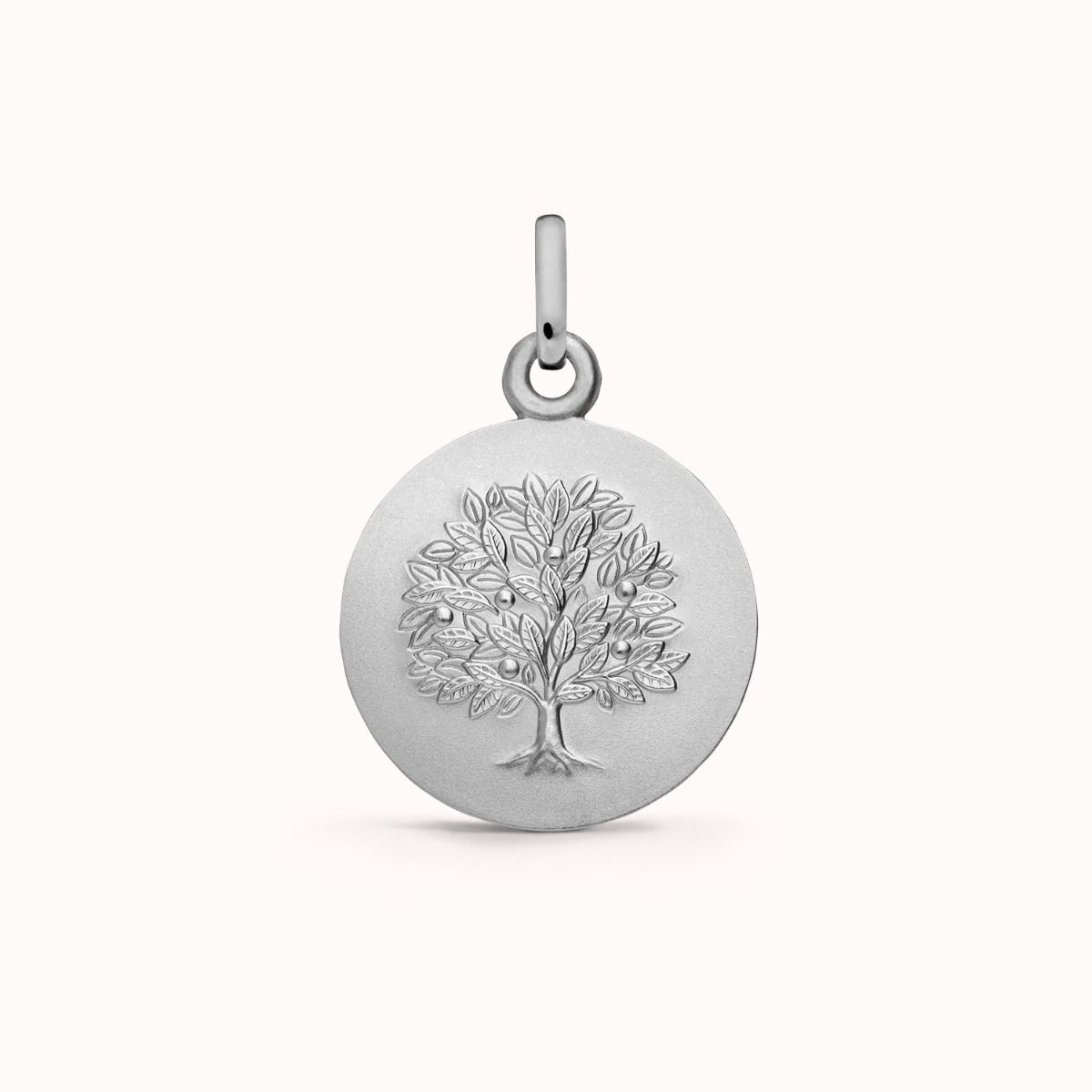 médaille arbre de vie en or blanc