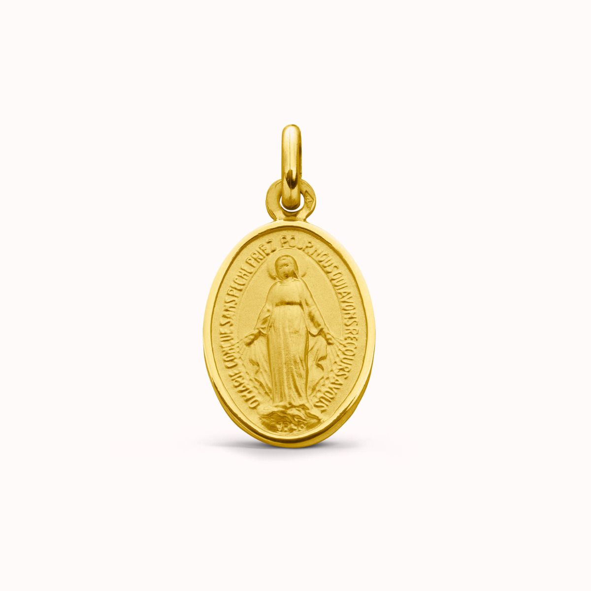 Médaille Miraculeuse bord poli Or Jaune 18 carats - 16 mm