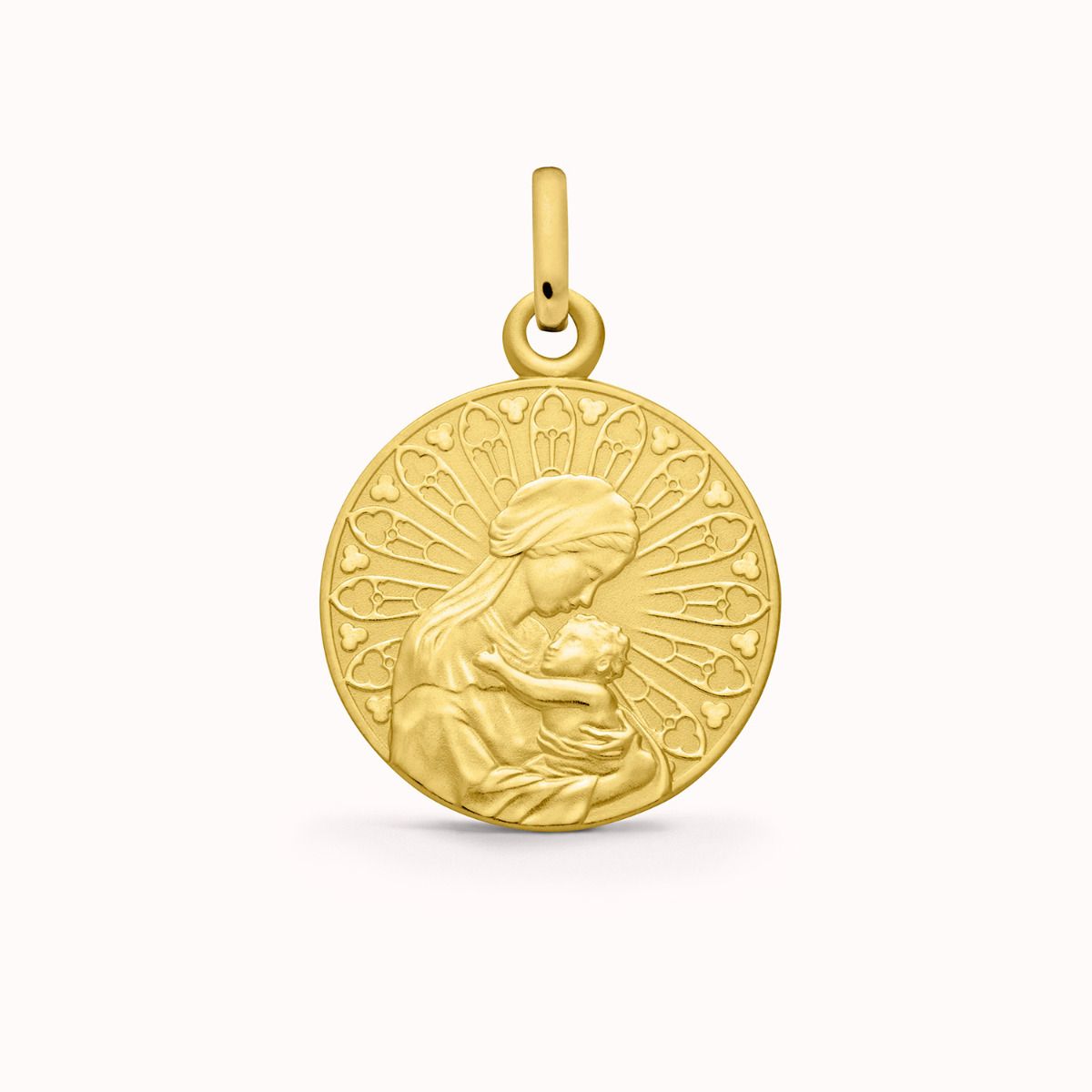 médaille vierge à l'enfant Notre Dame de Paris en or