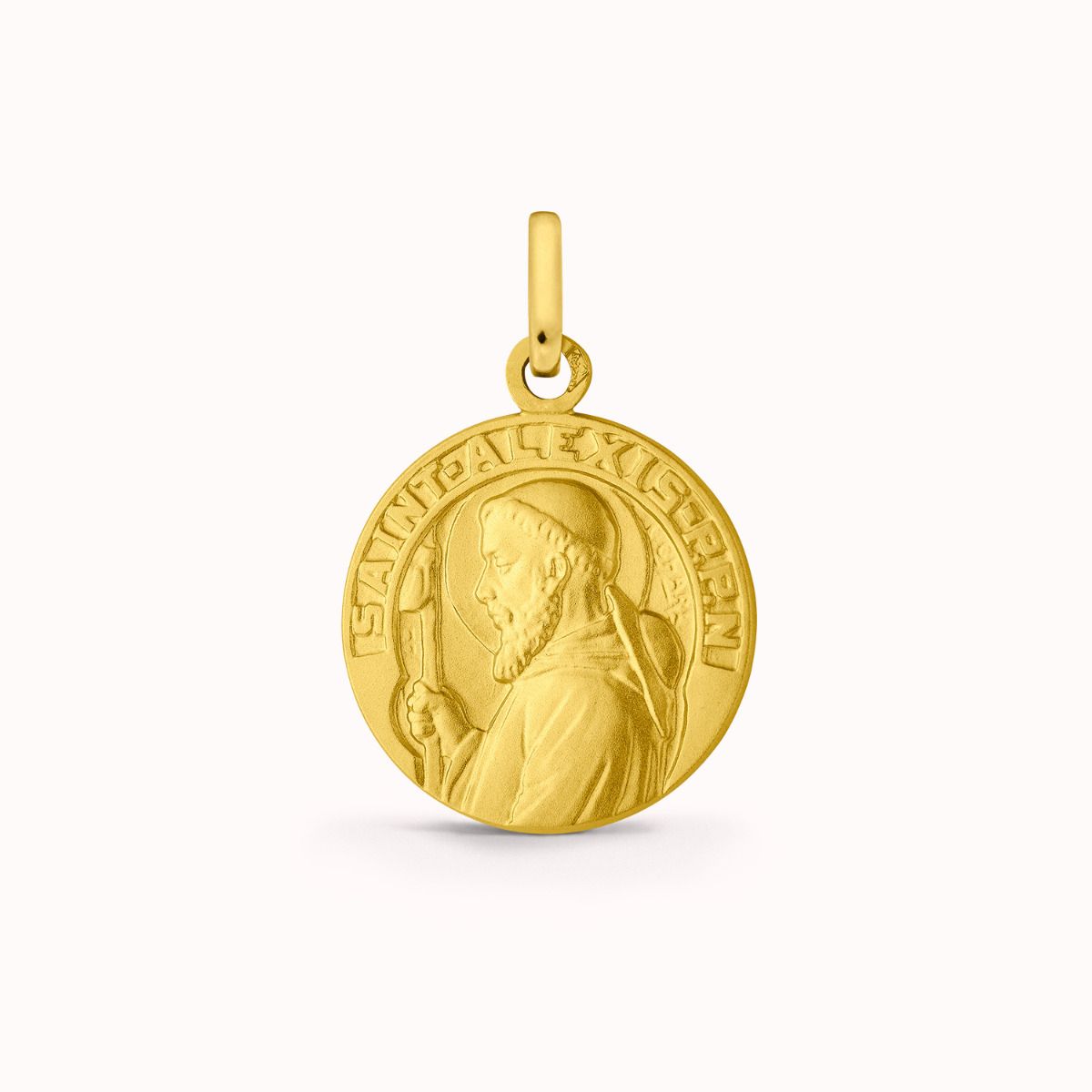 Médaille Saint Alexis en Or Jaune 18 carats - 15 mm