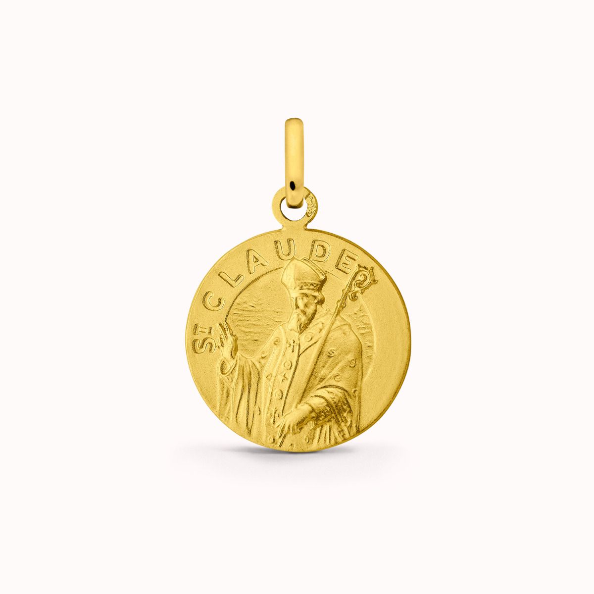 Médaille Saint Claude en Or Jaune 18 carats - 15 mm