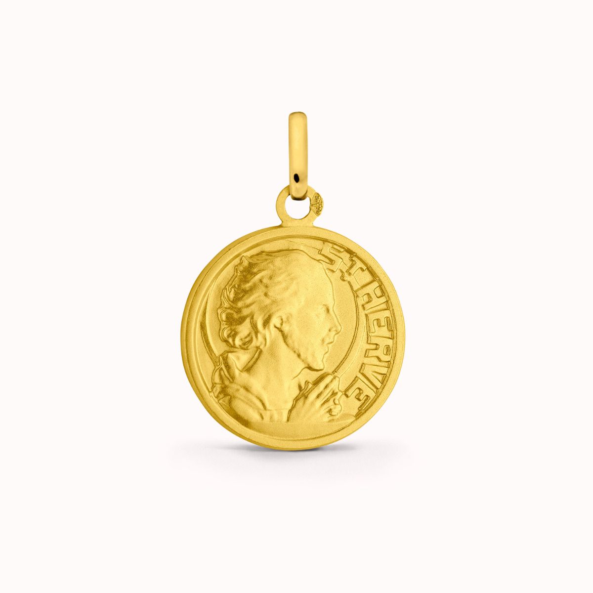 Médaille Saint Hervé en Or Jaune 18 carats - 15 mm