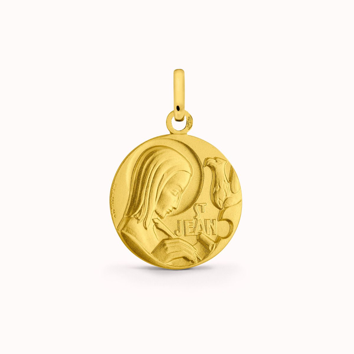 Médaille Saint Jean en Or Jaune 18 carats - 15 mm