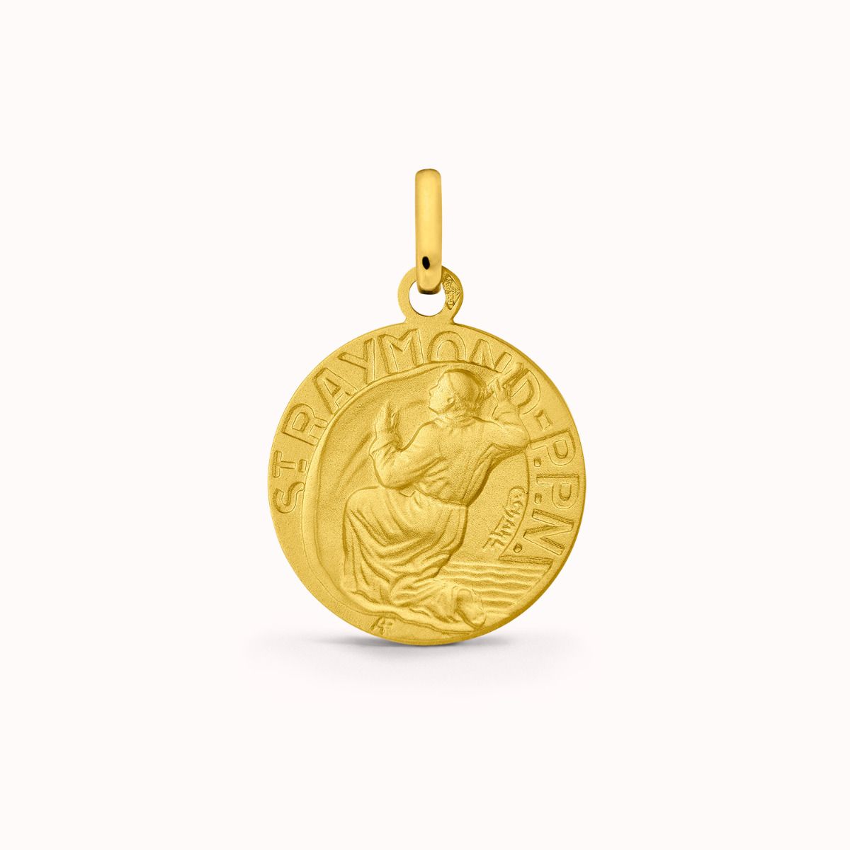 Médaille Saint Raymond en Or Jaune 18 carats - 15 mm