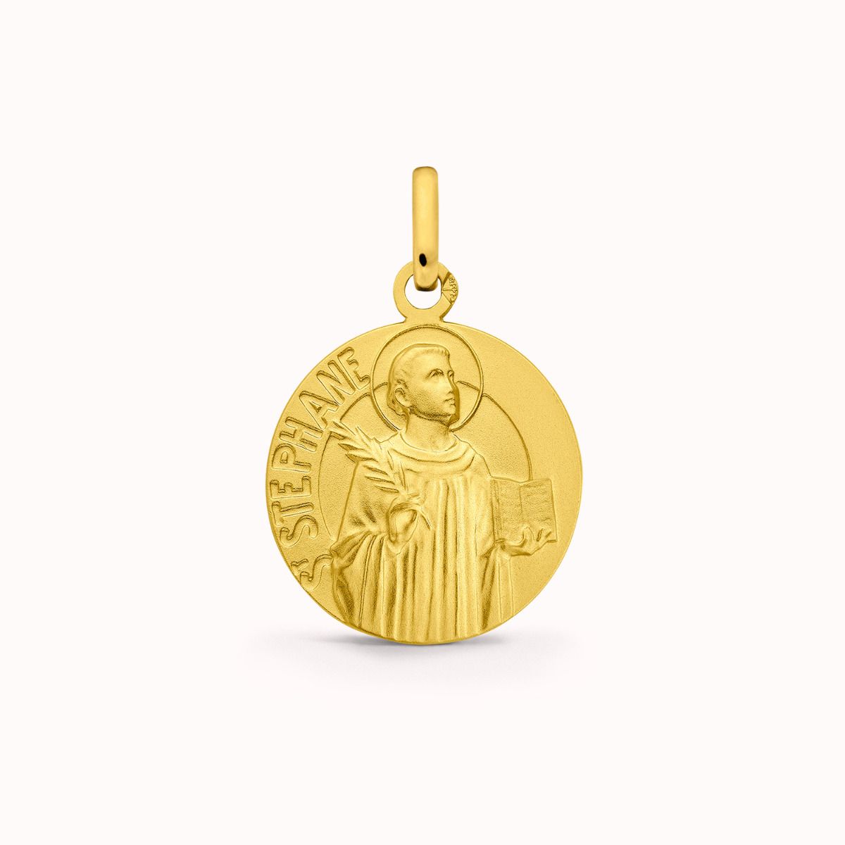 Médaille Saint Stéphane en Or Jaune 18 carats - 15 mm