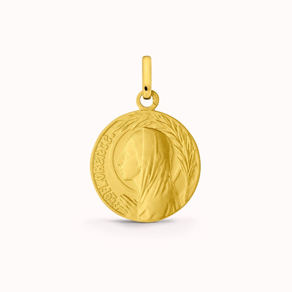 Médaille Sainte Florence en Or Jaune 18 carats - 15 mm