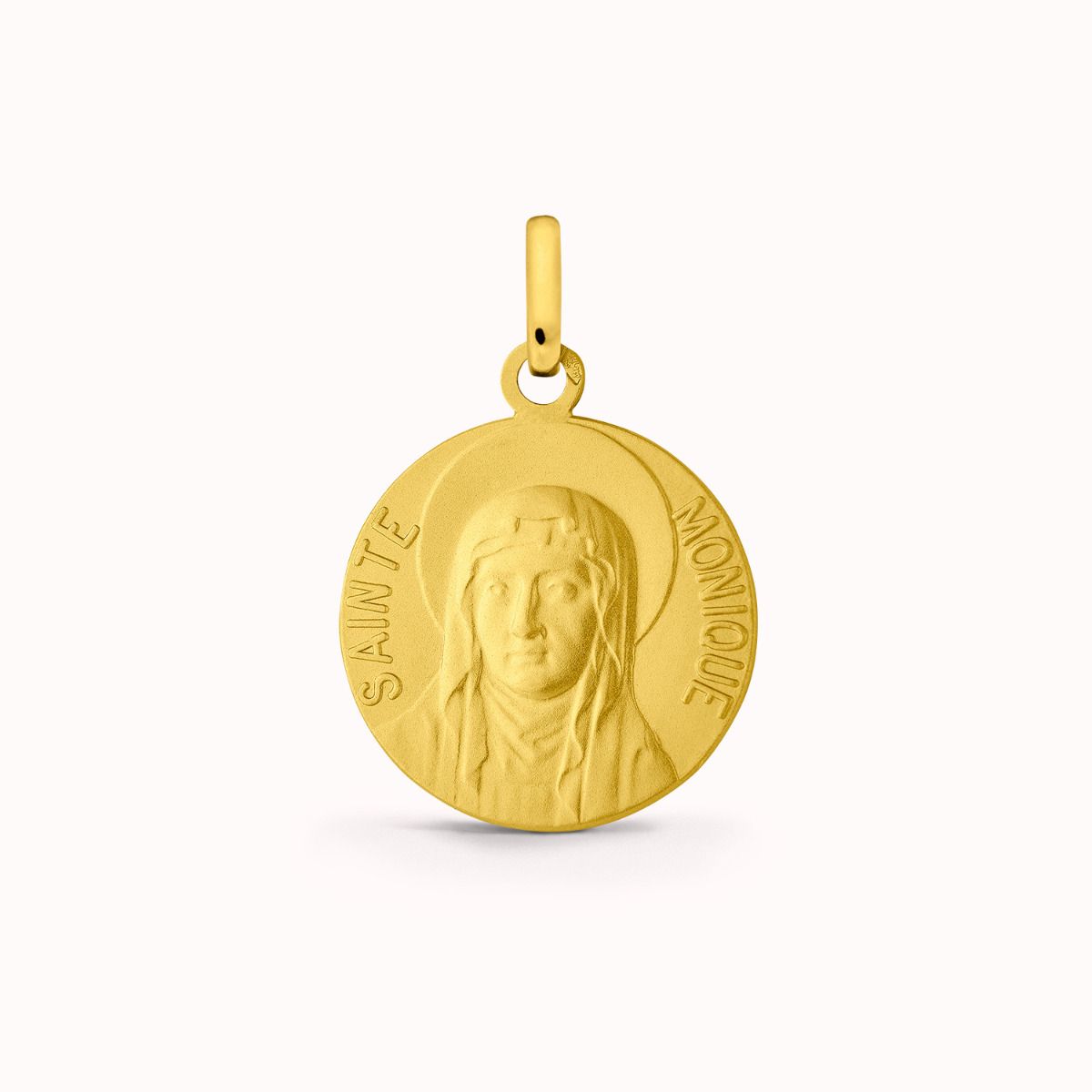 Médaille Sainte Monique en Or Jaune 18 carats - 15 mm