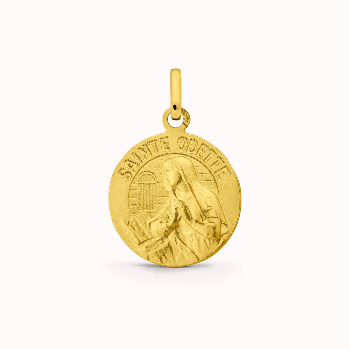 Médaille Sainte Odette en Or Jaune 18 carats - 15 mm