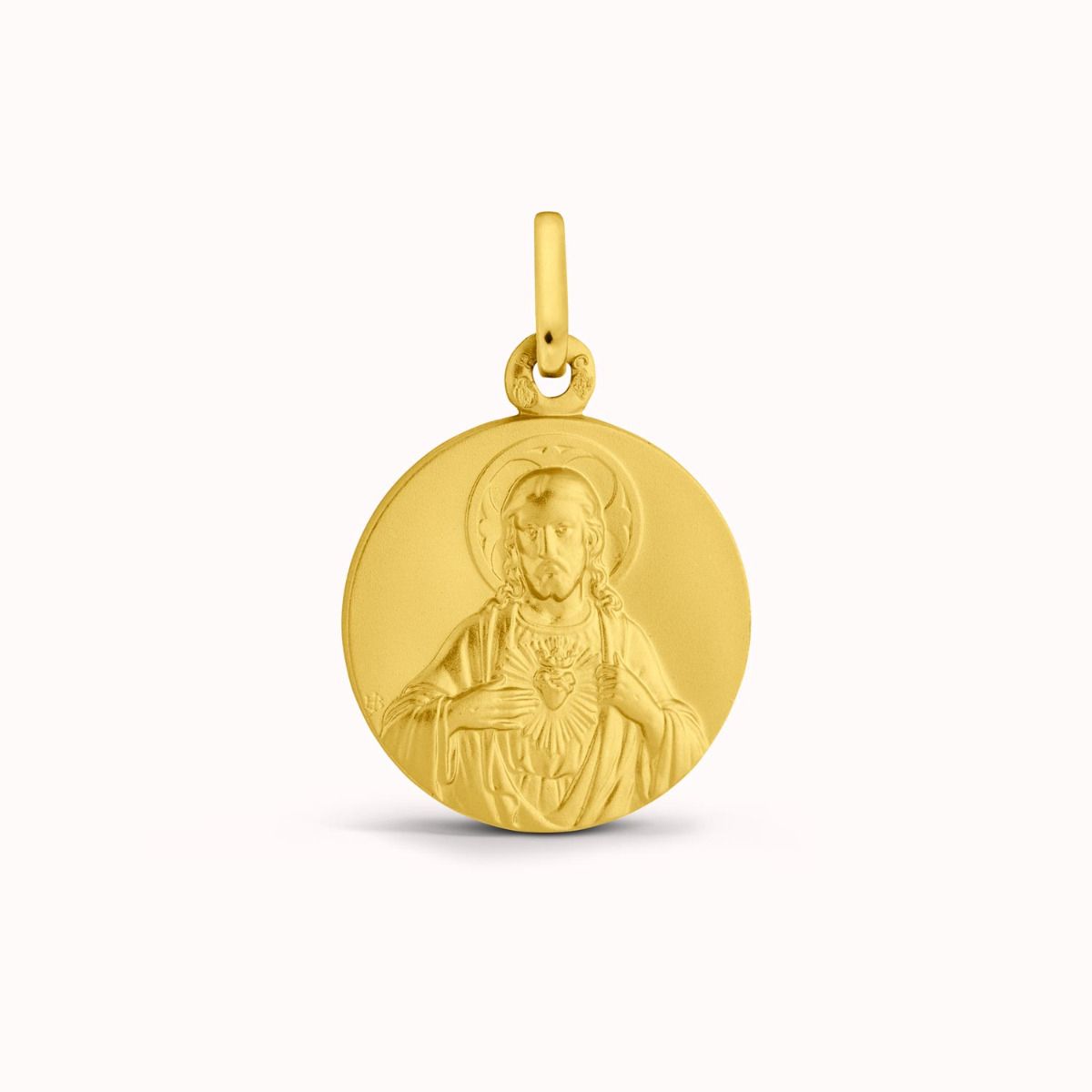 médaille scapulaire du Mont-Carmel face Jésus avec le sacré-coeur